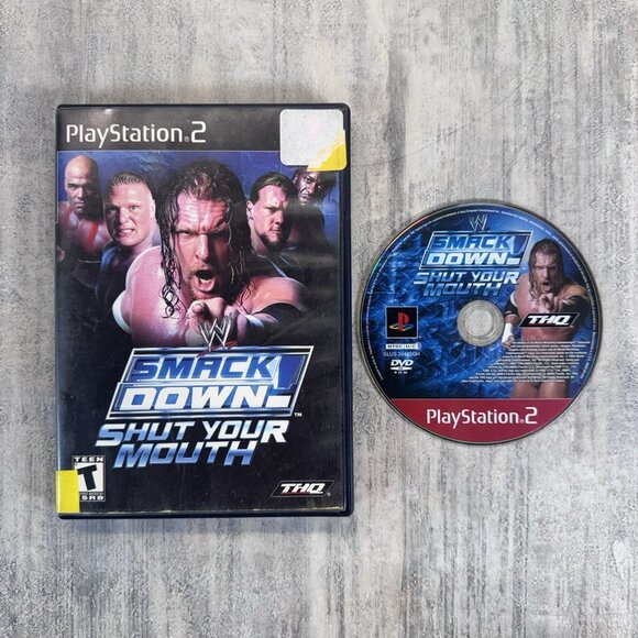 WWE Smack Down Shut Your Mouth No Manual PlayStation 2 PS2 - Picture 1 of 4
